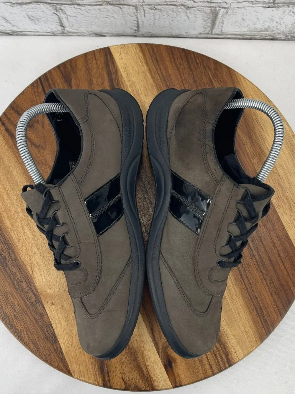 Mephisto Laser Runoff System Womens Sz. 8.5 Brown Black Leather Comfort Shoes